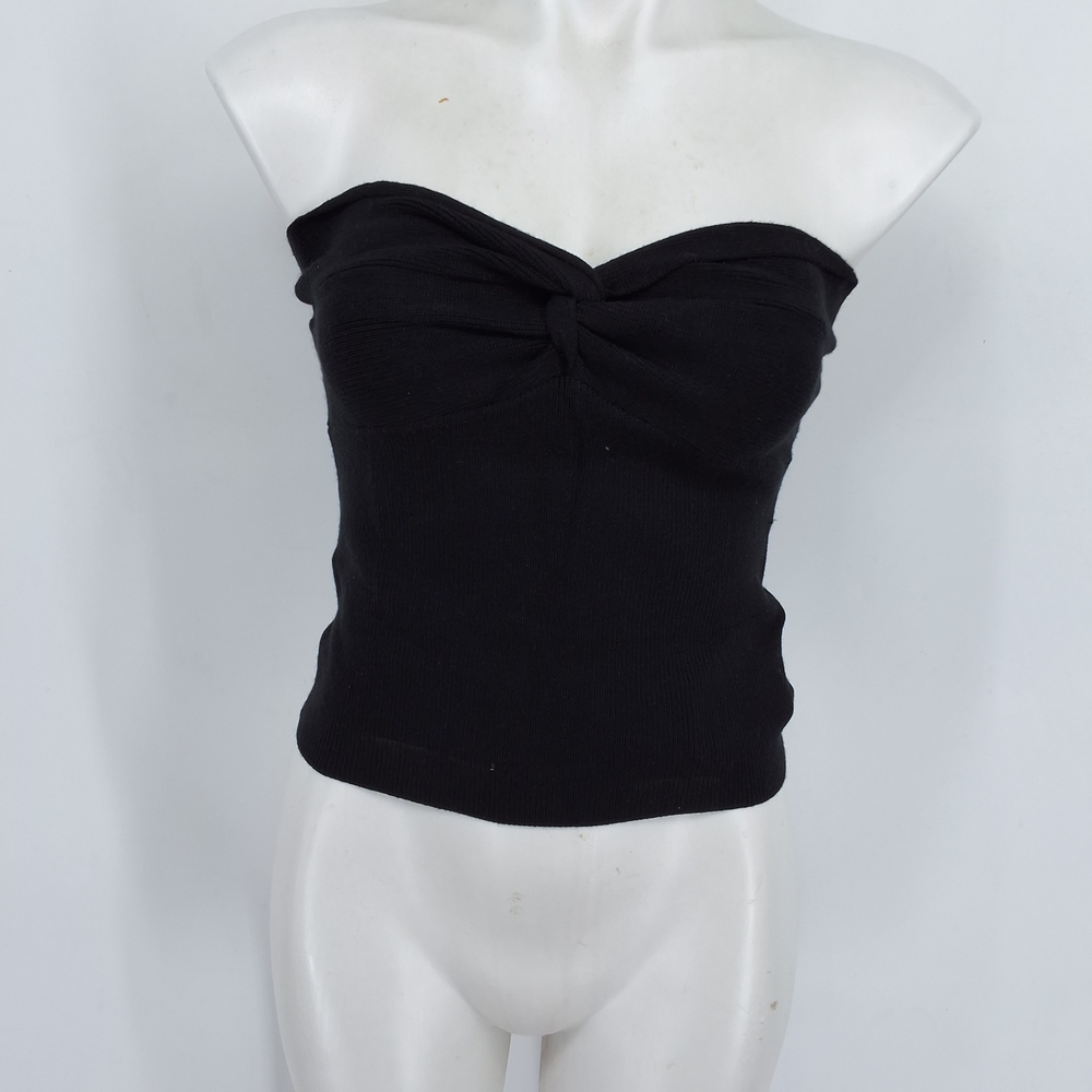 EFAN Large Black Strapless Knit Tube Top